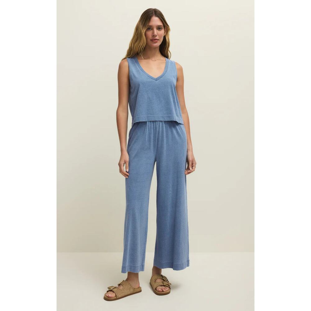 Z Supply Light Blue Wide Leg Jumpsuit